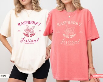 Raspberry Festival-T-shirt: Comfort Colors Social Club-T-shirt
