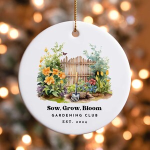 Custom Gardening Ornament, Personalized Gardening Gift, Gardening Gifts for Women, Gift For Gardener, Horticulture Christmas Ornament 258