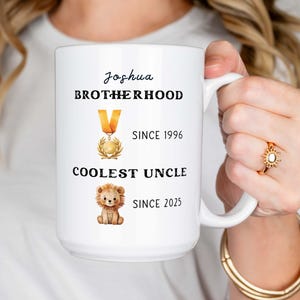 Personalised Uncle Mug, Special Uncle mug, custom mug for Uncle, Uncle coffee mug, New Uncle gift, Pregnancy Announcement Uncle Mug 043