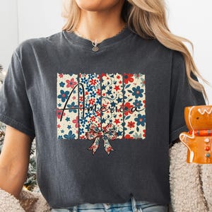 4th of July Floral Brushstroke Shirt, In My 4th of July Era Shirt, Independence Day Shirt , Patriotic Shirt, 4th July Shirt Fourth Of July