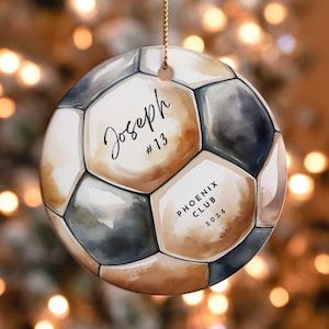 Personalize Soccer Ornament Custom Christmas Soccer Ornament Custom Sport Team Ornament Soccer Mom Gift Custom Soccer Keepsake  z256