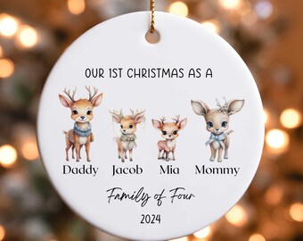 Christmas Ornament With Family Member Name Personalized Family Ornament Family of 3 4 5 Ornament Christmas Keepsake Christmas Tree Decor 122