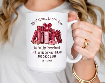 Personalized Book Club Mug Book Club Gift for Book Club Member Coffee Cup Book Club Gift for Her Custom Book Stack Coffee Mug Reader Gift 10