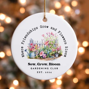 Custom Gardening Ornament, Personalized Gardening Gift, Gardening Gifts for Women, Gift For Gardener, Horticulture Christmas Ornament 260