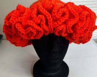 Crochet Ruffle Hat