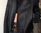 Ribbed Multi-Wear Leather Jacket