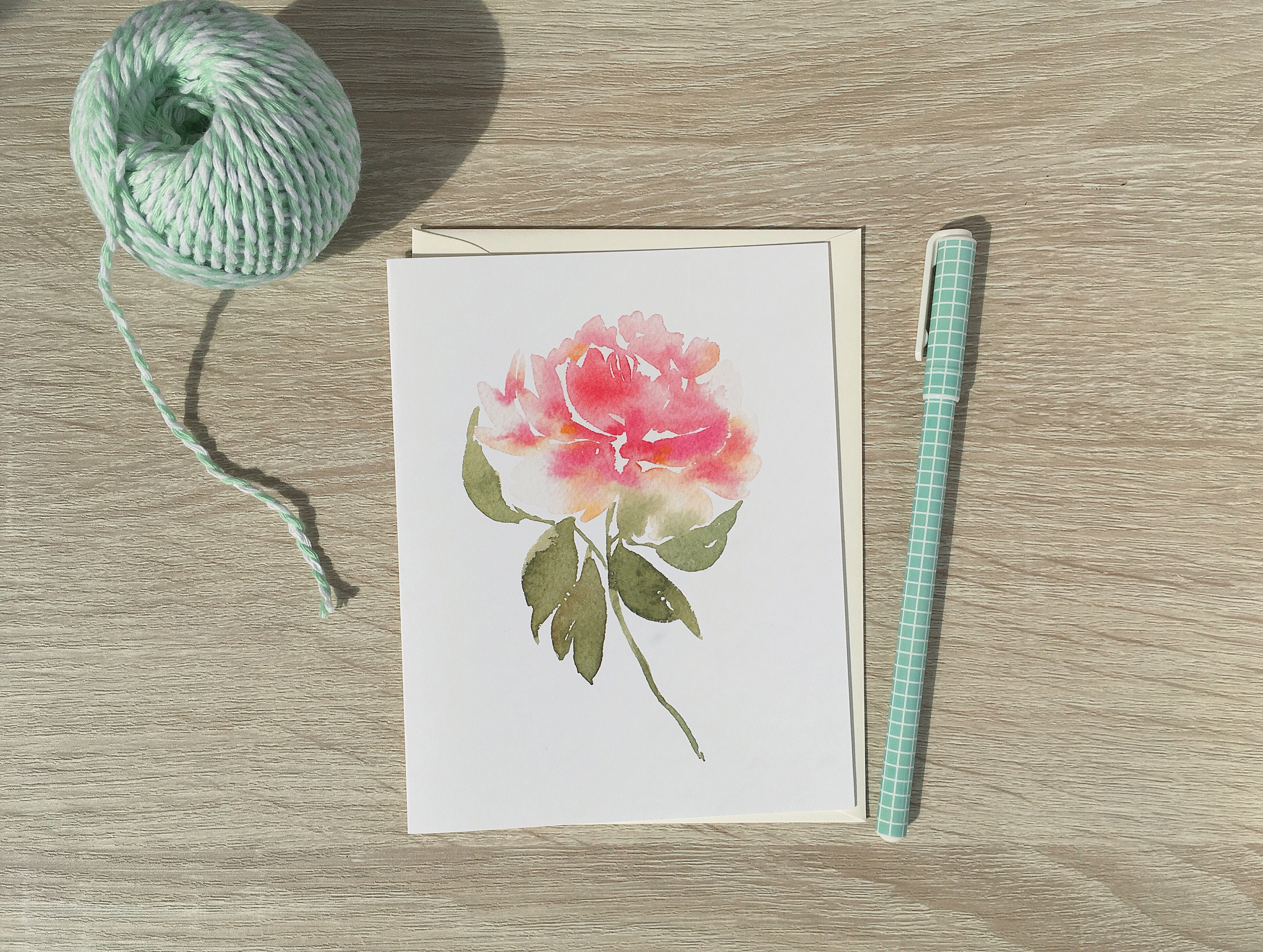 Watercolor Floral Card Pack, Blank Cards Set, Watercolor Flower ...
