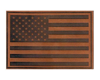 American Flag - Leather - Removable Patch