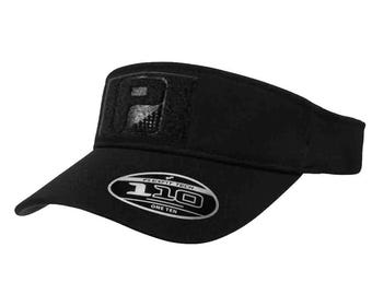 Visor Curved Bill Flexfit + Adjustable Hat by Pull Patch (Black)