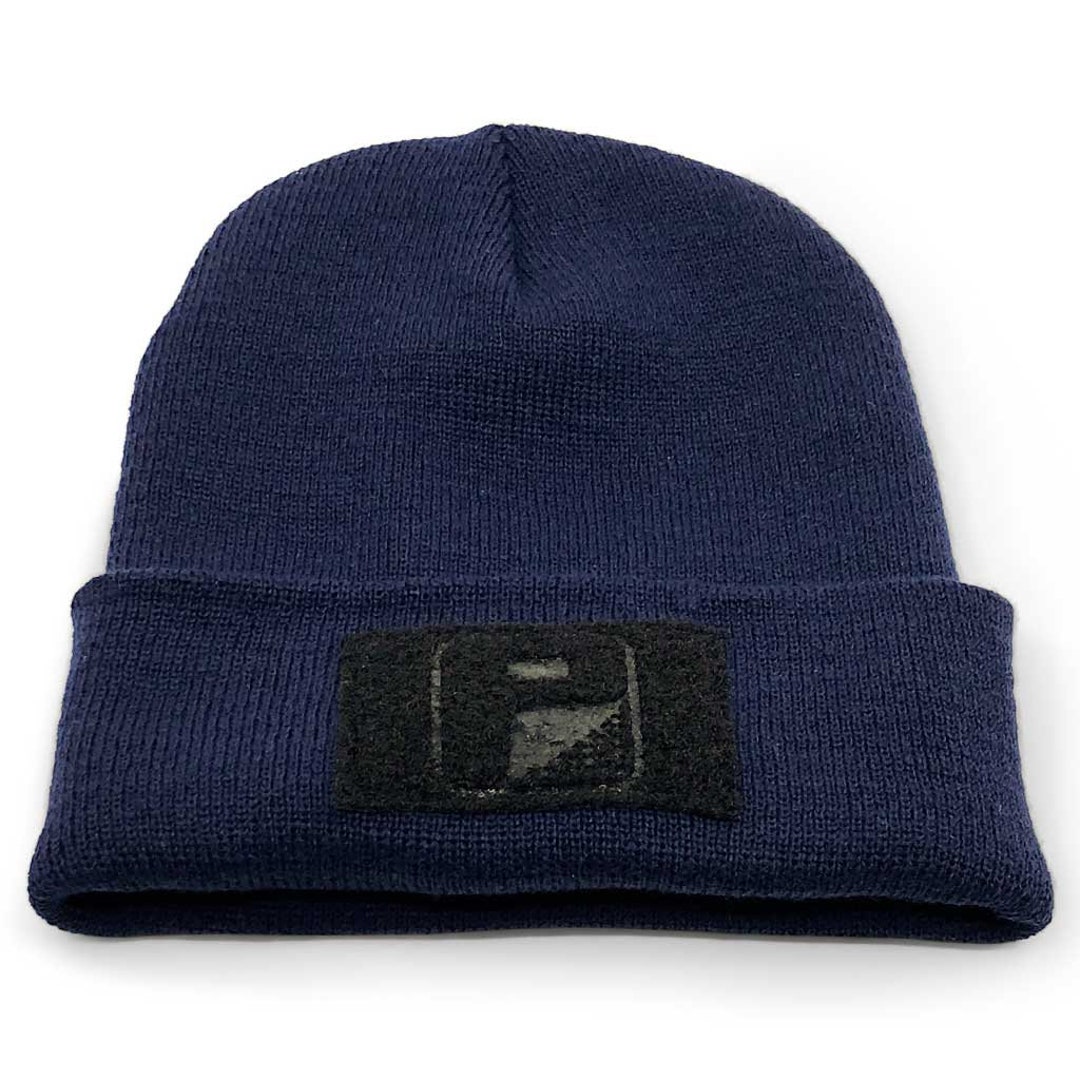 Beanie Pull Patch Cap Blue - Navy Etsy Flexfit by