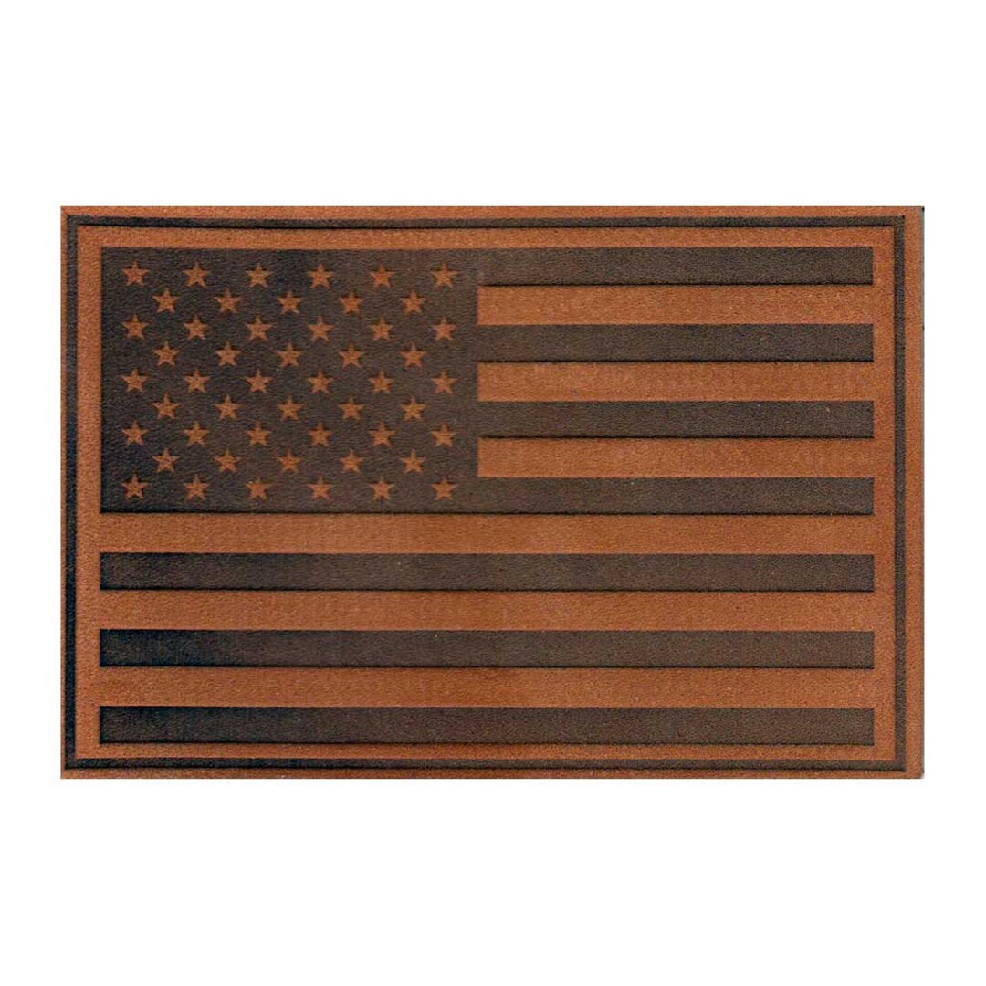 American Flag Leather Removable Patch Etsy