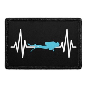 Scuba Diver Heartbeat - Removable Patch