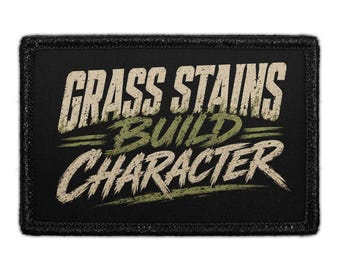 Grass Stains Build Character - Removable Patch