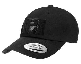 Curved Bill Adjustable Dad Hat by Pull Patch (Black)