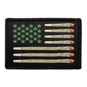 us flag marijuana - joints - removable patch