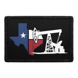 Oil Rig - Texas Flag- Removable Patch