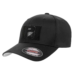 Premium Curved Bill Flexfit Hat by Pull Patch (Black)