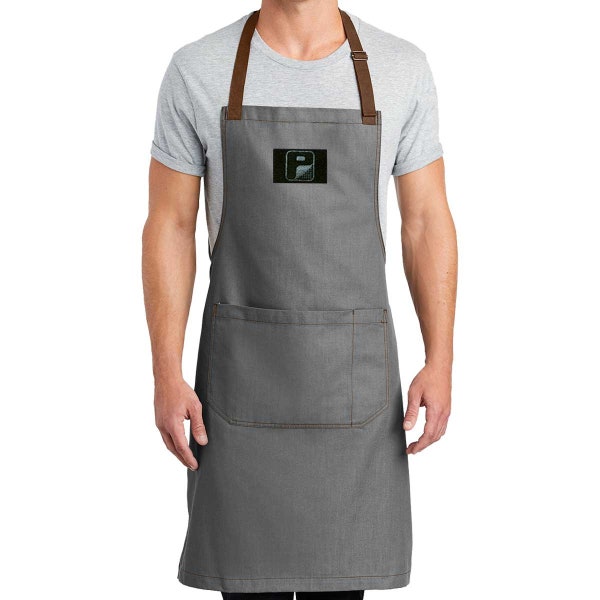 Pull Patch Craftsman Style Full Length BBQ & Baking Apron - Ash Grey