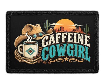 Caffeine Cowgirl - Removable Patch