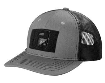 Youth - Trucker Curved Bill Snapback Hat by Pull Patch (Heather/Black)