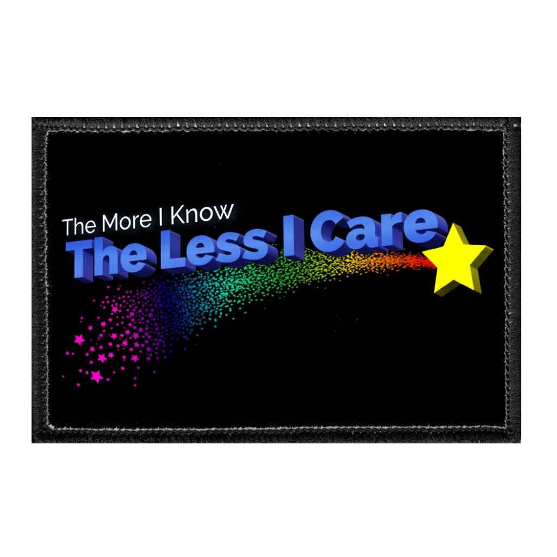 The More I Know the Less I Care Removable Patch - Etsy
