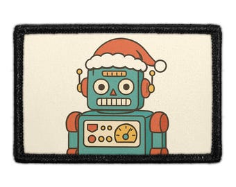 Toy Robot With Santa Hat - Removable Patch