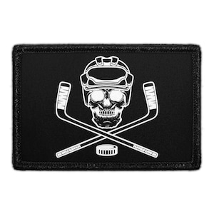 Hockey - Goon - Black Background - Removable Patch