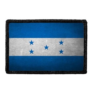 Honduras Flag - Color - Distressed - Removable Patch