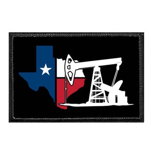 Oil Rig - Texas Flag- Removable Patch