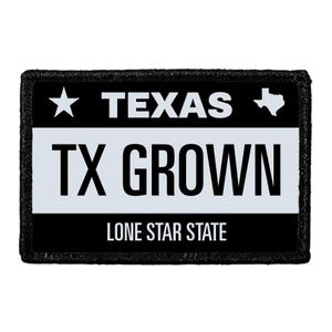 TX Grown - Texas License Plate - Removable Patch