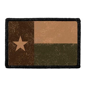 Texas State Flag - Multi-Tan - Distressed - Removable Patch