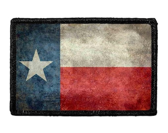 Texas State Flag - Distressed - Color - Removable Patch