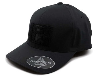 Black Etsy Patch - Flexfit Hat by Delta Pull Premium