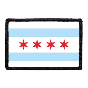Chicago City Flag - Color - Removable Patch