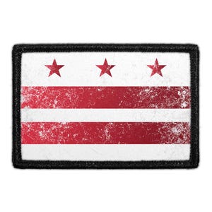 Washington D.C. City Flag - Color - Distressed - Removable Patch