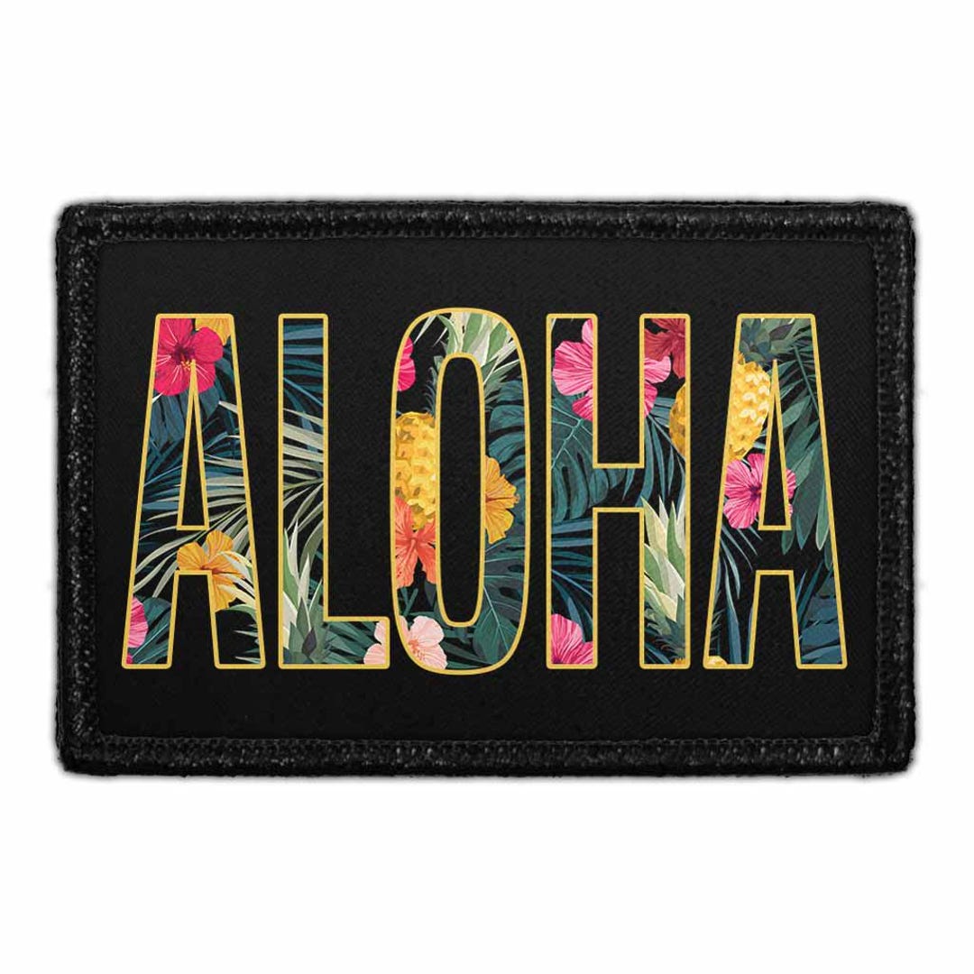Aloha - Floral - Removable Patch - Etsy