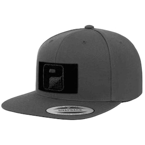 Premium Flat Bill Snapback Hat by Pull Patch (Dark Grey)