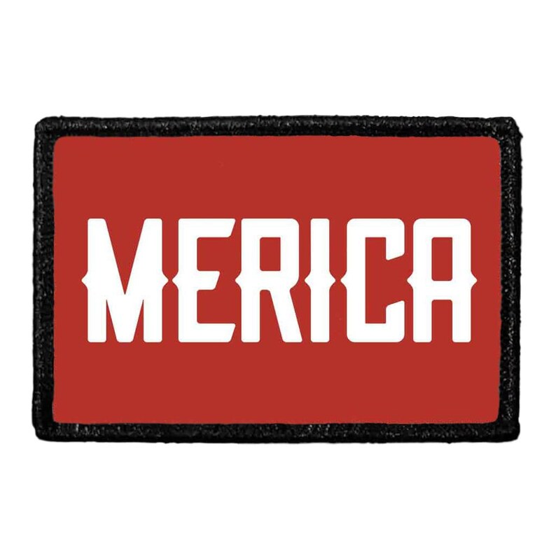 Merica - Patch - Pull Patch - Removable Patches For Authentic Flexfit and Snapback Hats