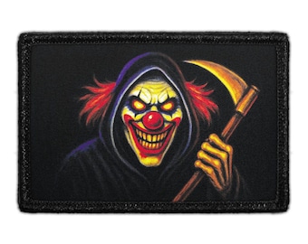 The Grin Reaper - Scary Clown - Removable Patch