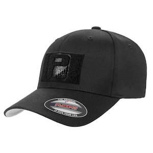 XL/XXL Premium Curved Bill Flexfit Hat by Pull Patch (Black)