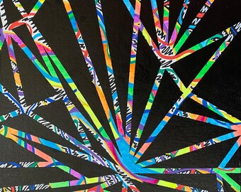 Unparalleled Neon” acrylics on 11x14” canvas board