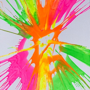 Spin in the glow” acrylics on 11x14” canvas board