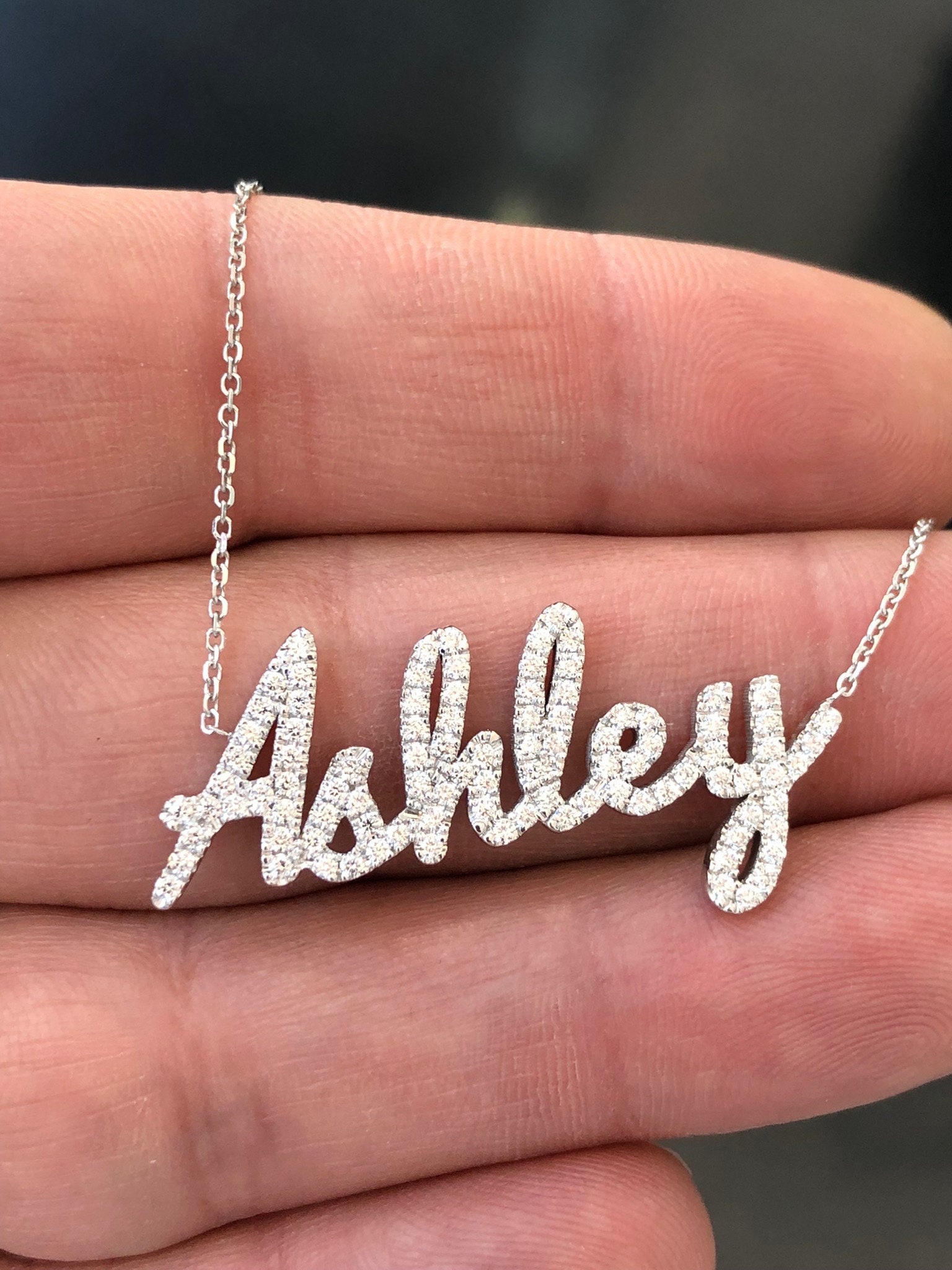 Ashley name best sale necklace
