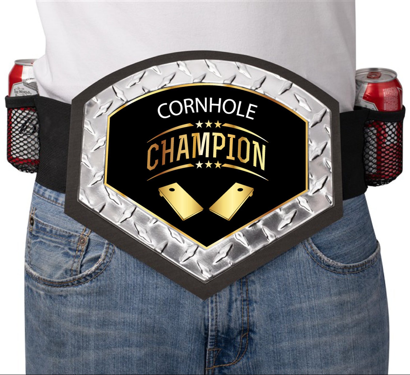 Custom Cornhole Championship Belt Custom Cornhole Trophy Etsy