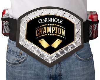 Custom Cornhole Championship Belt | Custom Cornhole Trophy | Cornhole Championship Trophy | Cornhole Championship Belt | Cornhole Belt