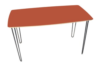 MidCentury Modern Desk - Multiple Colors Available - Hairpin Legs