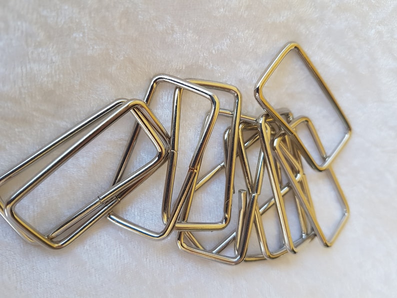 40mm Rectangle Rings for Bag Making and Crafting 25pce