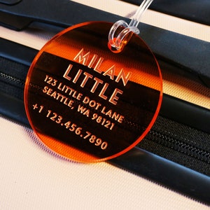 Personalized Luggage Tag Engraved Tag Valentine's Day Gift Travel Gift Bag ID Custom Images Logos Plane Backpack Tag School Client Gift A5