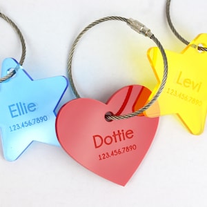 Personalized Children&#39;s Backpack Tag Kid&#39;s School Tag Parent Contact Information Emergency Lost and Found Class Field Trip Gift I1
