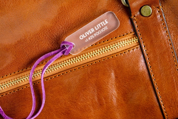 New MCM Leather Luggage Tag